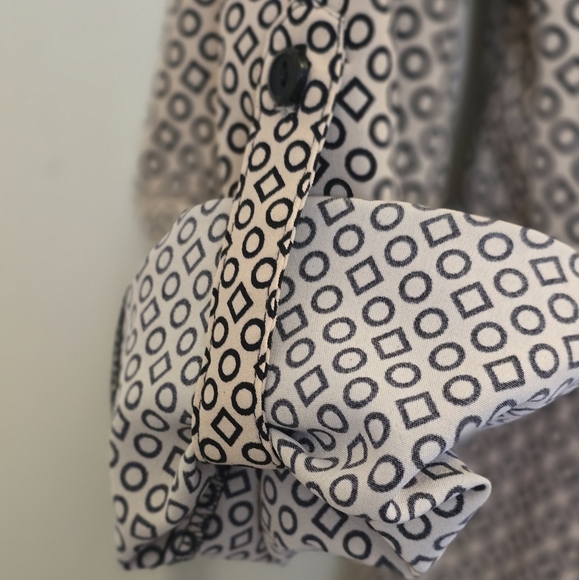 Notations Black and Cream Button Down Shirt Size S - Picture 5 of 7